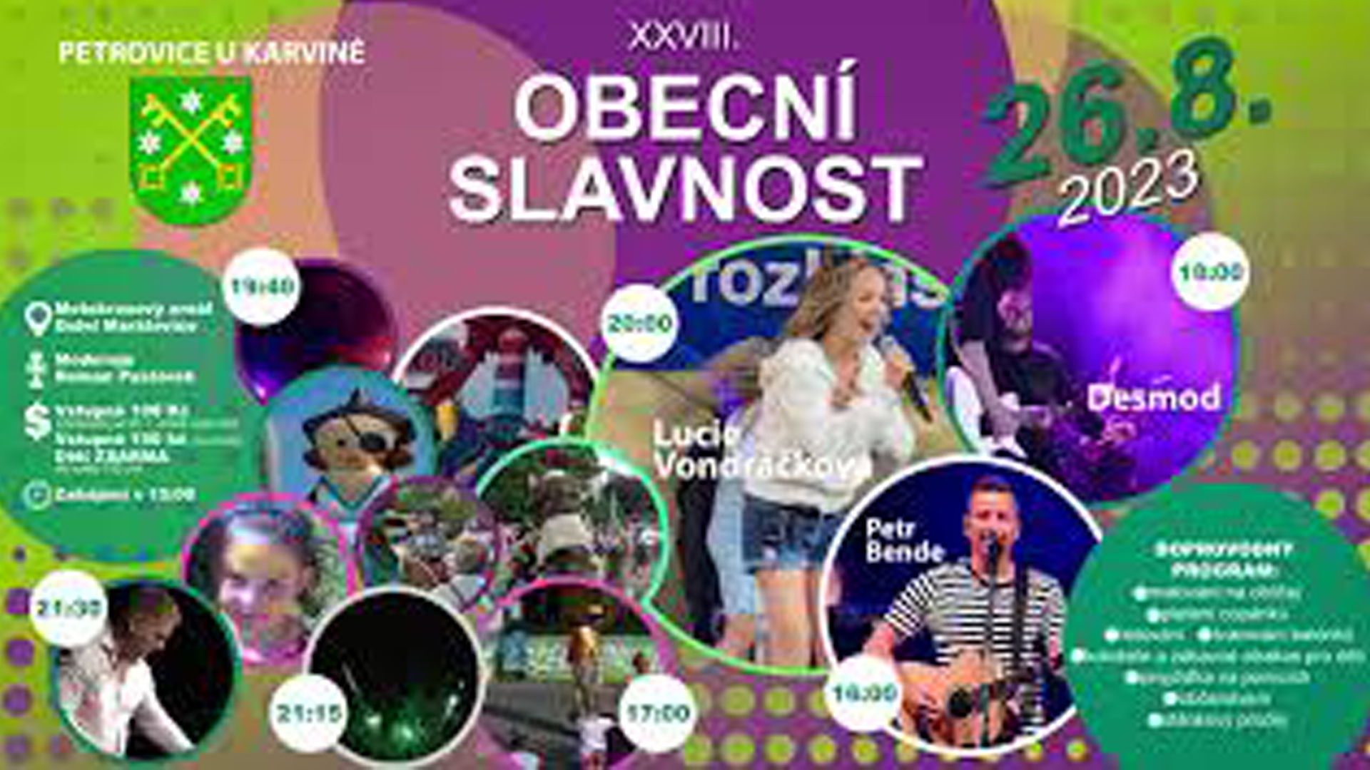 Pozvánka na Obecní slavnost 2023 - 26.8.2023